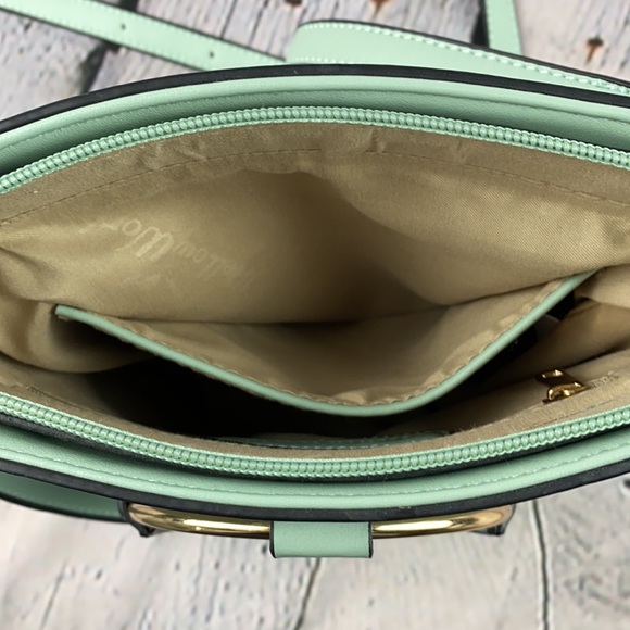 NWOT: MELLOW WORLD Blue/Green PETA-Approved VEGAN Shoulder/Crossbody Bag - Picture 17 of 17